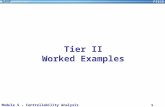 PIECENAMP Module 5 – Controllability Analysis 1 Tier II Worked Examples.