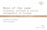 More of the same Economic outlook & crisis management in Europe Etienne de Callataÿ Chief Economist BECI May 31, 2013.