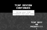 Bring your TCAP foldable and your comp book each day to class. TCAP QUIZ ON FRIDAY!!!!!