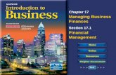 Chapter 17 Managing Business Finances Section 17.1 Financial Management.