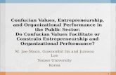 Confucian Values, Entrepreneurship, and Organizational Performance in the Public Sector: Do Confucian Values Facilitate or Constrain Entrepreneurship and