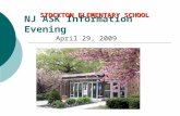 NJ ASK Information Evening April 29, 2009 STOCKTON ELEMENTARY SCHOOL.