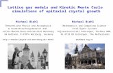 Lattice gas models and Kinetic Monte Carlo simulations of epitaxial crystal growth Theoretische Physik und Astrophysik & Sonderforschungsbereich 410 Julius-Maximilians-Universität.