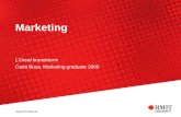 Marketing L’Oreal brandstorm Carla Bosa, Marketing graduate 2009.