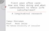 First year after care: How are they doing and what contributes to their life satisfaction? Tamar Dinisman Prof. Anat Zeira The Hebrew University of Jerusalem.