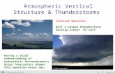 ThermodynamicsM. D. Eastin Atmospheric Vertical Structure & Thunderstorms Forecast Question: Will a severe thunderstorm develop today? Or not? Having a.