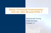 Basic Financial Instruments: IAS 32, IAS 39 and IFRS 7 Wiecek and Young IFRS Primer Chapter 17.
