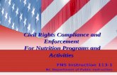 Civil Rights Compliance and Enforcement For Nutrition Programs and Activities FNS Instruction 113-1 NC Department of Public Instruction.