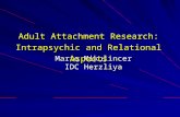 Mario Mikulincer IDC Herzliya Adult Attachment Research: Intrapsychic and Relational Aspects.