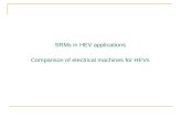 SRMs in HEV applications Comparison of electrical machines for HEVs.