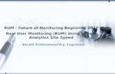 - Barath Krishnamoorthy, Cognizant RUM - Future of Monitoring Beginning 2012 Real User Monitoring (RUM) Using Google Analytics Site Speed.