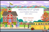 Welcome To 6 th Grade South Buffalo Elementary 2011-2012 Miss Nasser Mr. Coyle.