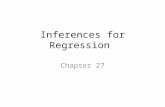 Inferences for Regression Chapter 27. An Example: Body Fat and Waist Size Our chapter example revolves around the relationship between % body fat and.