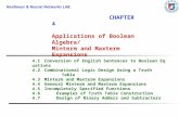 Nonlinear & Neural Networks LAB. CHAPTER 4 Applications of Boolean Algebra/ Minterm and Maxterm Expansions 4.1Conversion of English Sentences to Boolean.