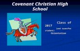 Covenant Christian High School Class of 2017 (and transfer student) Orientation.