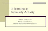 E-learning as Scholarly Activity Connie Jones, Ed.D. James Calder, Ph.D. Middle Tennessee State University.