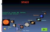 Created by Jasmin BM, Nathan, Jordan W and Alicia! The Sun Mercury Venus Earth Mars Jupiter SaturnUranus Neptune Pluto The Moon.
