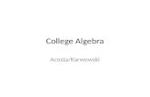 College Algebra Acosta/Karwowski. CHAPTER 3 Nonlinear functions.
