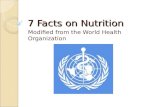 7 Facts on Nutrition Modified from the World Health Organization.