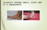 INJURIES AROUND ANKLE JOINT AND IT’S MANAGEMENT. INTRODUCTION  Ankle injury refers to disruption of any component or components of the ankle joint following.