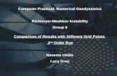 Computer Practical: Numerical Gasdynamics Richtmyer-Meshkov Instability Group 6 Comparison of Results with Different Grid Points 2 nd Order Roe Naseem.