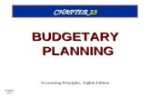 Chapter 23-1 CHAPTER 23 BUDGETARY PLANNING Accounting Principles, Eighth Edition.