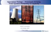 Operation Thekgo - Principals Driving Total System Reliability & Capacity AMUE Convention 16 October 2007 Greg Tosen.