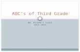 MR. MCCORD’S CLASS 2015-2016 ABC’s of Third Grade.