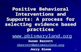 1 Positive Behavioral Interventions and Supports: A process for selecting evidence based practices   .