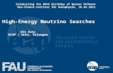 High-Energy Neutrino Searches Uli Katz ECAP / Univ. Erlangen Celebrating the 60th Birthday of Werner Hofmann Max-Planck-Institut für Kernphysik, 18.04.2013.