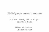 250M pageviews a month A Case Study of a High-traffic Site Mike Whitaker, CricInfo.com.