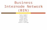 Business Internode Network (BIN) Steve Simmons Bruce Modes Russell Pratt Tyler Wood Andrew Miller Robert Bittle Kevin Tindall Dominic Eldridge.