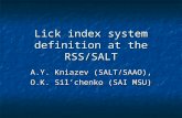 Lick index system definition at the RSS/SALT A.Y. Kniazev (SALT/SAAO), O.K. Sil’chenko (SAI MSU)