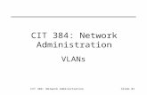 CIT 384: Network AdministrationSlide #1 CIT 384: Network Administration VLANs.
