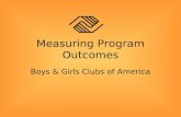 Measuring Program Outcomes Boys & Girls Clubs of America.