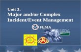 Unit 3: Major and/or Complex Incident/Event Management.