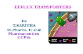 EFFLUX TRANSPORTERS By T.SARITHA M.Pharm. II sem Pharmaceutics UCPSc.
