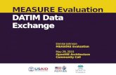 MEASURE Evaluation DATIM Data Exchange Denise Johnson MEASURE Evaluation May 29, 2015 OpenHIE Architecture Community Call.