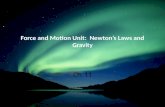 Force and Motion Unit: Newton’s Laws and Gravity Ch. 11.