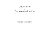 Check lists & Course evaluation Sergio Pizziconi.
