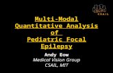 Multi-Modal Quantitative Analysis of Pediatric Focal Epilepsy Andy Eow Medical Vision Group CSAIL, MIT