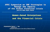 APEC Symposium on SME Strategies to Manage the Impacts of the Global Financial Crisis June 8-9, 2009, Taipei, Taiwan Presented by: Myrna T. Yao Chairperson.