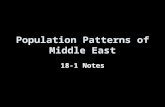 Population Patterns of Middle East 18-1 Notes. Arabs- It is important to distinguish between being Arab and being Muslim. An Arab, is simply someone who.