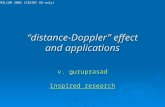 MILCOM 2005 (SIGINT US-only) “distance-Doppler” effect and applications v. guruprasad inspired research inspired research.