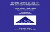Towards Optimal Solvers for PDE-Constrained Optimization Volkan Akcelik Omar Ghattas Volkan Akcelik Omar Ghattas Carnegie Mellon University George Biros.