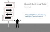 Global Business Today Tomas Hult Comparing Views of Company Managers and Customers.
