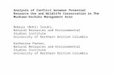 Analysis of Conflict between Potential Resource Use and Wildlife Conservation in The Muskuwa-Kechika Management Area Nobuya (Nobi) Suzuki, Natural Resources.