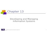© 2001 Business & Information Systems 2/e1 Chapter 13 Developing and Managing Information Systems.