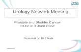 23/09/2010 Urology Network Meeting Prostate and Bladder Cancer RLU/BGH Joint Clinic Presented by: Dr Z Malik.