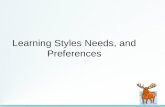 Learning Styles Needs, and Preferences. Learning Styles, Needs, and Preferences This PowerPoint is an overview of some of the research conducted to date.